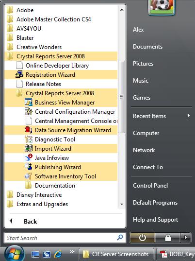 SAP Crystal Reports Server 2008 Tools